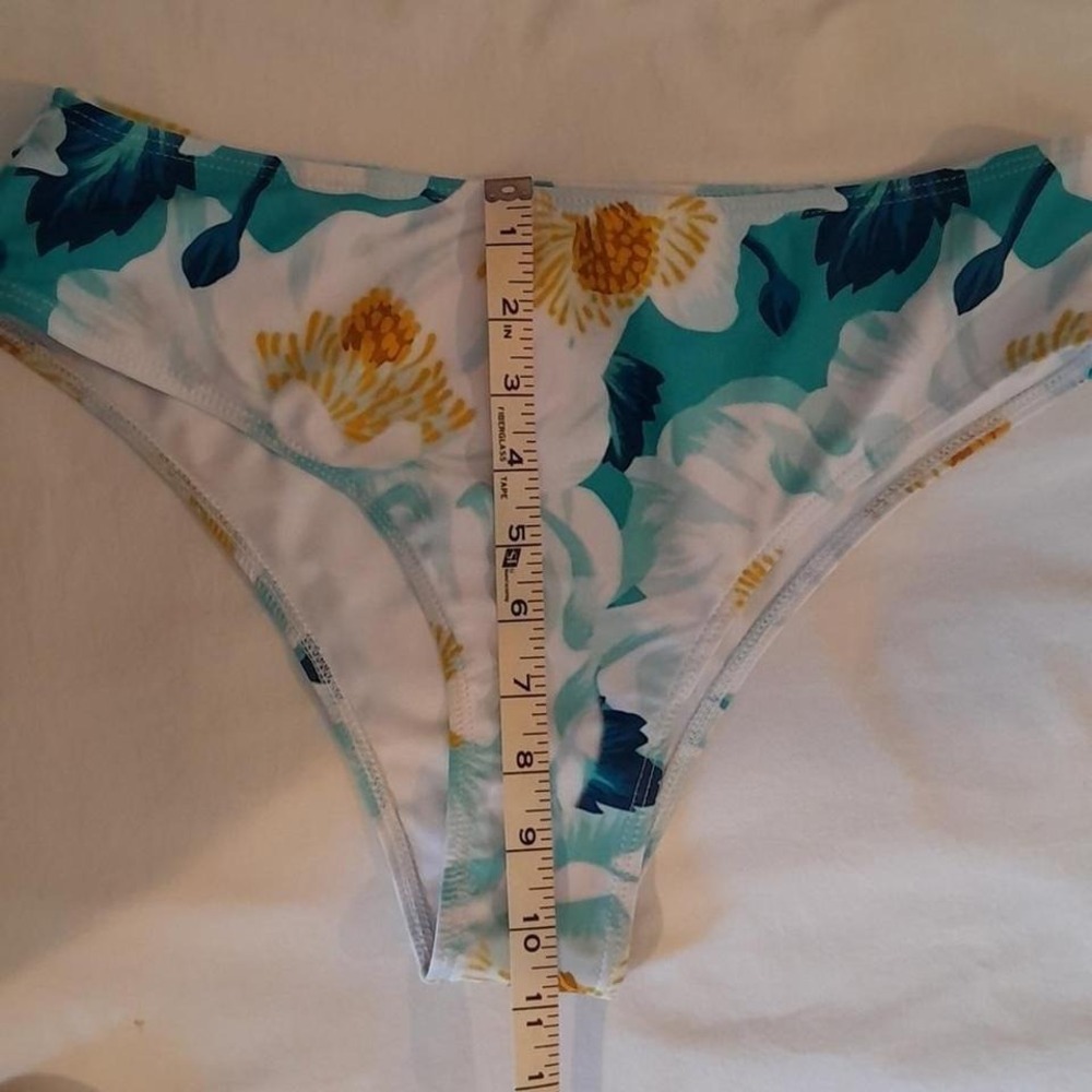 Beachsissi Bikini Set Striped Tank Top Floral Bottoms Size M - Picture 7 of 8